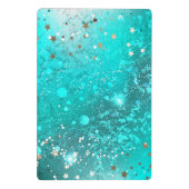 ミントターコイズフォイル背景 ミニクリップボード (裏面)