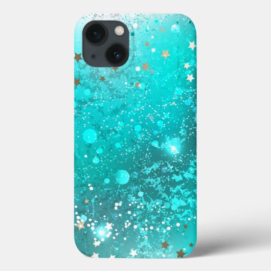 ミントターコイズフォイル背景 Case-Mate iPhoneケース (裏面)