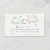 ミントターコイズボーイ赤ちゃんシャワーおむつラッフル エンクロージャーカード (正面)
