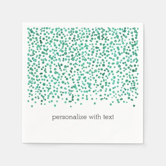 ミントダズル紙吹雪 スタンダードカクテルナプキン (正面)