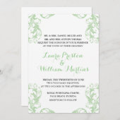 ミントダマスウェディング招待状 招待状 (正面/裏面)