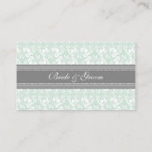 ミントダマスコウェディングテーブルプレイスセッティングカード プレイスカード (裏面)