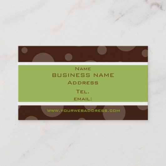 ミントチョコバブルプロファイルカード 名刺 (正面)