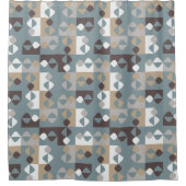 ミントチョコモダンレートキャラメル シャワーカーテン (正面)