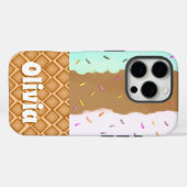 ミントチョコレートストロベリーアイスクリーム名 Case-Mate iPhoneケース (裏面 (横))