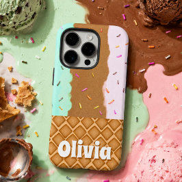 ミントチョコレートストロベリーアイスクリーム名 iPhone 16 PROケース