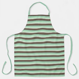 ミントチョコレートチップカラーブロックストライプ製品 エプロン