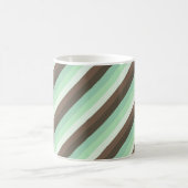 ミントチョコレートチップカラーブロックストライプ製品 コーヒーマグカップ (中央)