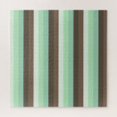 ミントチョコレートチップカラーブロックストライプ製品 ジグソーパズル (横)