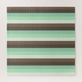 ミントチョコレートチップカラーブロックストライプ製品 ジグソーパズル