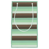 ミントチョコレートチップカラーブロックストライプ製品 スモールペーパーバッグ (正面)