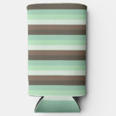 ミントチョコレートチップカラーブロックストライプ製品 スリム缶クーラー (正面)