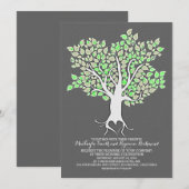 ミントツリーエレガント結婚式招待状 招待状 (正面/裏面)