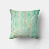 ミントティファニーダマスクメタリックウッドコテージホーム クッション (裏面)