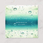 ミントティファニーホワイト抽象芸術ウォーター海ボール スクエア名刺 (裏面)