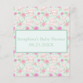 ミントティーパーティーベビーシャワー予測とアドバイス (裏面)