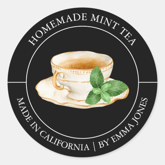 ミントティーラモダンベル ラウンドシール (正面)