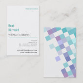 ミントティール（緑がかった色）エレガントのモダン色は読良い 名刺 (正面/裏面)