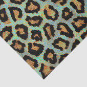 ミントテースミーティール(緑がかった色)レオパード印刷ティッシュペーパー 薄葉紙 (詳細)