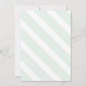 ミントテーマツインベビーシャワー招待 招待状 (裏面)