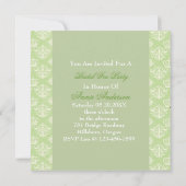 ミントデイジーブライダルシャワーティーパーティの招待状 招待状 (裏面)