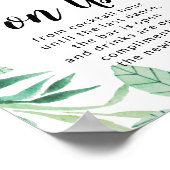 ミントドリンクオンアメリカのオープンバーウェディングレセプションサイン ポスター (角)