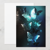 ミントナイトの蝶 招待状 (正面/裏面)