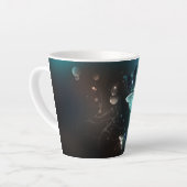 ミントナイトチョウ カフェラテマグ (左アングル)