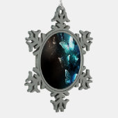 ミントナイトチョウ スノーフレークピューターオーナメント (左)