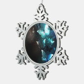 ミントナイトチョウ スノーフレークピューターオーナメント (右)