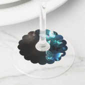 ミントナイトチョウ ワイングラスタグ (クローズアップ)