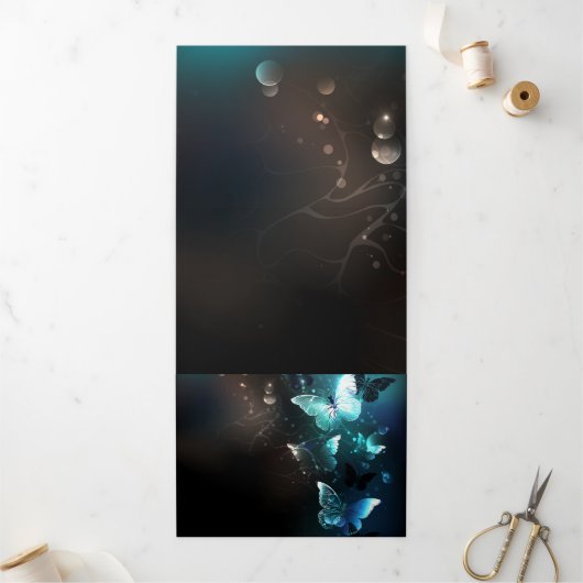 ミントナイトチョウ 三つ折り招待状 (外部)