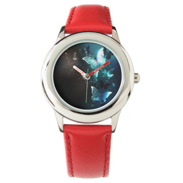 ミントナイトチョウ 腕時計 (正面)