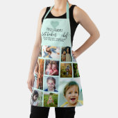 ミントハート最高のベーカーシェフおばあちゃんフォトコラージュ エプロン (インサイチュ)