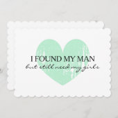 ミントハート私の花嫁の依頼カードになる 招待状 (正面/裏面)