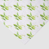 ミントハーブウォーター色の緑のママのパターン 薄葉紙 (詳細)