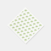 ミントハーブ植物植物グリーンガーデンの水色 スタンダードカクテルナプキン (角)