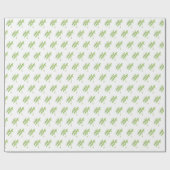 ミントハーブ植物植物グリーンガーデンの水色 ラッピングペーパー (フラット)