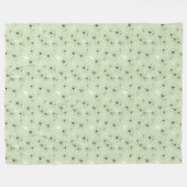 ミントバタフライガーデン フリースブランケット (正面(横))