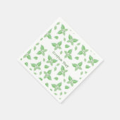 ミントバタフライパターン スタンダードカクテルナプキン (角)