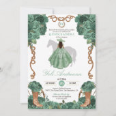 ミントバラチャラライトグリーンエステンドキンセアニェラ 招待状 (正面)