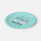 ミントパステルカラーズ100thバースデーパーティーPプレート ペーパープレート (アングル)