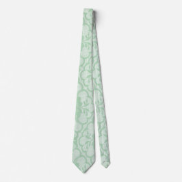 ミントパステルホワイトレースグリーンリーメドウ ネクタイ