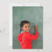 ミントパステル絞り染めタイポグラフィ卒業パーティー 招待状 (裏面)