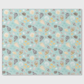 ミントパターン（の模様が）あるのカワイシーシェル ラッピングペーパー (フラット)