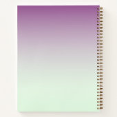 ミントパーソナライズされたとパープルスケッチノートブック ノートブック (裏面)