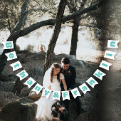 ミントパーソナライズされたまたはカスタム任意の色結婚の バンティングフラッグ