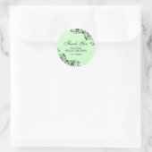 ミントパーソナライズされたエレガントブライダルシャワーありがとう ラウンドシール (バッグ)