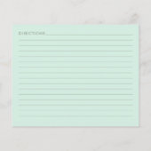 ミントパーソナライズされたグリーンお気に入りのレシピシェフベイカー (裏面)