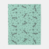 ミントパーソナライズされたグリーンネームブランケット – カスタムギフト フリースブランケット (正面)